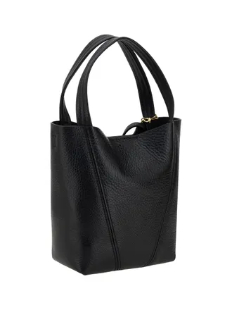 Chlo&eacute; Womens Shoulder Bag Spin Black Leather Calf