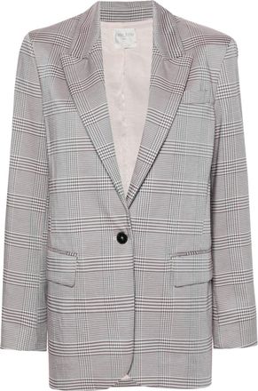 Forte_Forte single-breasted checked blazer - women - Wool/Viscose - III - Pink