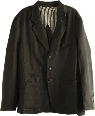 Ziggy Chen Raw-cut Linen Blazer