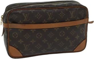 Louis Vuitton Pre-owned Tela clutches - - Pre-owned - Donna - Marrone - ONE SIZE
