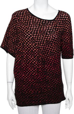 M Missoni Red & Back Jacquard Knit Top