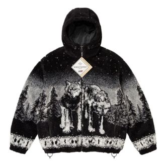 SUPREME FW25 x b.b. Simon Reversible Hooded Fleece Jacket Black SUP-FW25-048-BLK
