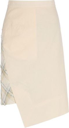 Vivienne Westwood Infinity Checked Cotton Midi Skirt - Cream - 44 (UK12 / M)