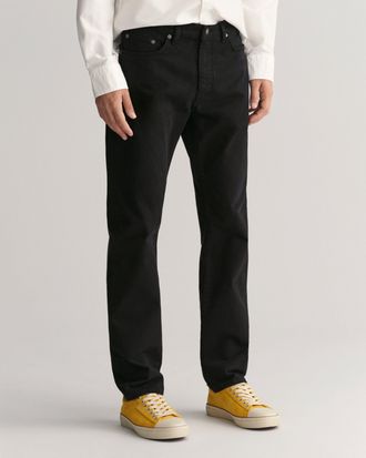GANT Mens Desert Regular Jeans in Black Cotton - Size 32W/32L