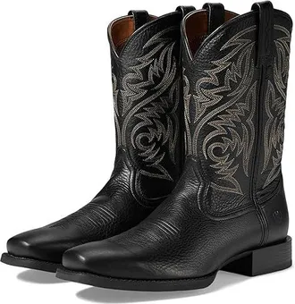Ariat Sport Herdsman Cowboy Boots Black Deertan : 11 D - Medium, Leather