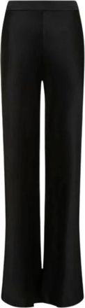 Alberta Ferretti Pantalones de Sat&eacute;n - Trousers - Mujer - Negro - M