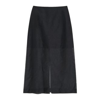 By Malene Birger Esta Soft Organza Rok - Dames - Rokken - Zwart - Maat: S Katoen