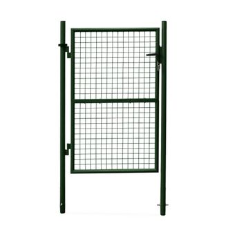 Sweeek Puerta de jard&iacute;n de metal con cerradura, verde