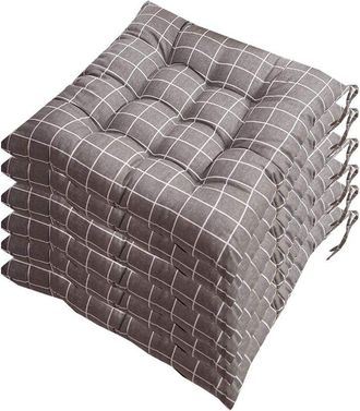 OEM Juego De 6 Cojines Para Silla De 40x40 Cm - Relleno 100% Poli&eacute;ster - Funda 50% Poli&eacute;ster, 50% Algod&oacute;n - Lavable A M&aacute;quina A 30&deg;c