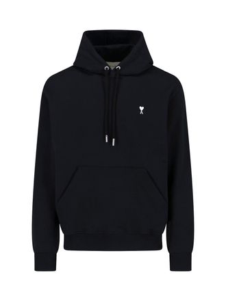 Ami Black Ami De Caur Cotton Hoodie