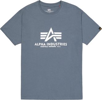 Alpha Industries T-Shirt ALPHA INDUSTRIES Basic T-Shirt BL, Herren, Gr. XXL, blau (denim blau), Obermaterial: 100% Baumwolle, Shirts T-Shirt