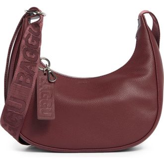 Baggu Small Recycled Leather Crescent Bag in Mahogany at Nordstrom Rack