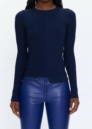 Pistola Denim Betty Asymmetric Sweater Top In Navy