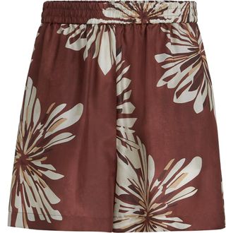 Brunello Cucinelli Bloom print shorts in Bordeaux at Nordstrom, Size Xx-Small Eu