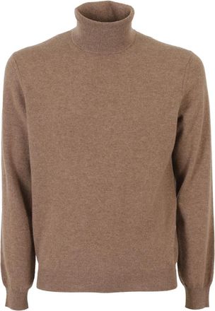 FILIPPO DE LAURENTIIS Luxe Cashmere Trui - Heren - Coltruien - Beige - M - Truien & Vesten