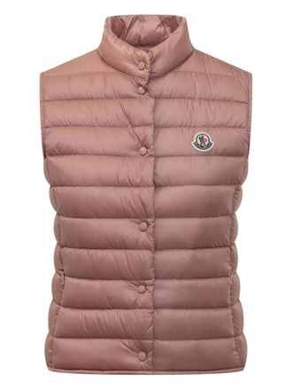 Moncler Liane buttoned gilet - women - Polyamide/Polyamide/Down/Feather - 1 - Pink