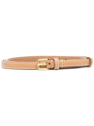 Prada Beige Logo Buckle Belt