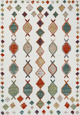 Novatrend Alfombra de sal&oacute;n estilo bereber multicolor 133x190 cm