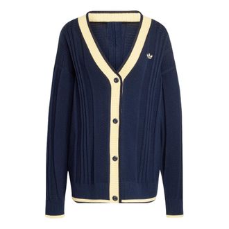 adidas (WMNS) adidas Cable Knit Cardigan Asia SIzing Night Indigo KT1859