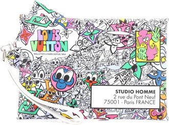 Louis Vuitton Trio Envelope Pouch Set Limited Edition Monogram Comics Canvas clutch bag - Blauw