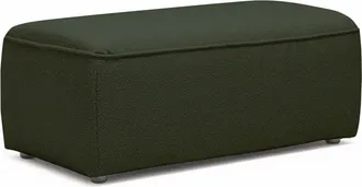 DRAWER Puf para sofá modular de tela rizada - Caqui verde