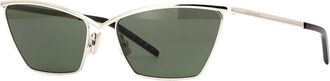 Saint Laurent Ladies Black Cat Eye Sunglasses SL637 002