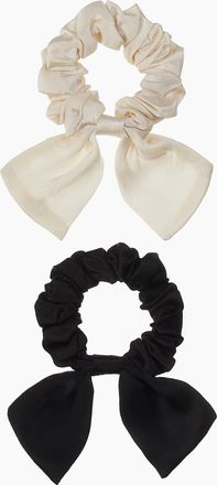 H&M 2er-Pack Scrunchies aus Seide - Schwarz