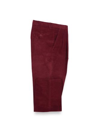 Paul Fredrick Cotton Stretch Corduroy Pleated Pants