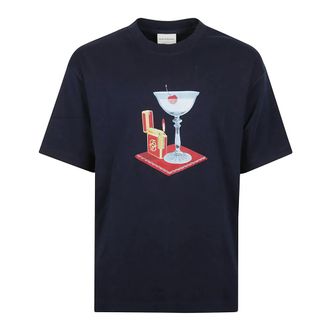 Dr&ocirc;le de Monsieur T-Shirts, male, Blue, Size: M Cocktail T-Shirt
