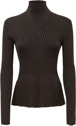 Bottega Veneta Brown Viscose Womens Turtleneck