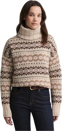 Barbour Helen Roll-Neck Jumper - Dames - Coltruien - Beige - 2XS - Wol - Truien & Vesten