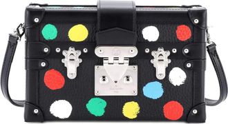 Louis Vuitton Petite Malle handtas Yayoi Kusama leren clutch met stippen - Zwart