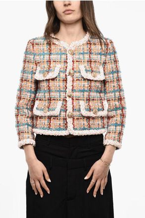 Dsquared2 Woven Jacket With Jeweled Buttons size 40
