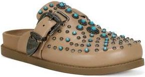 Azalea Wang Flair Studded Clog in Tan at Nordstrom Rack, Size 8.5