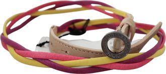 Costume National Twisted Leather Circle Buckle Womens Belt