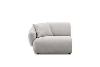 Castlery Auburn Left Arm Sofa Customized, Performance Fleece, Medium Grey, Spill Resistant, Modular for Castlery Sofas