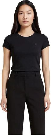 A|X Armani Exchange T-shirt met ronde hals en korte mouwen - Dames - T-shirts - Zwart - S - Katoen - Tops