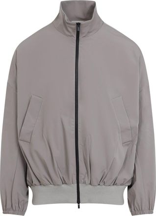 Fear of God Grey High Neck Vented Track Polyamide Jacket-Uomo