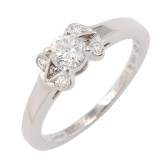 Cartier Silver Clear Platinum 950 Band Ring (Pre-Owned)