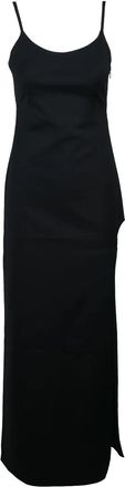 Coperni Form-Fitting Maxi Dress With Side Slit And Leather Detail