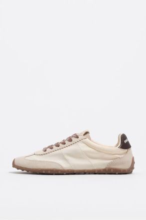 Bimba & Lola Suede Nylon 13 29 Sneaker in White at Nordstrom, Size 39