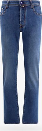 Jacob Cohen Slim stretch cotton jeans with back pony-skin patch - JACOB COHEN - gender_Man
