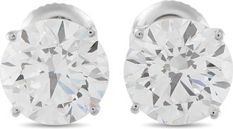 Luxury Bazaar 14K White Gold 4.60ct Lab-Grown Diamond Stud Earrings LG20-120825