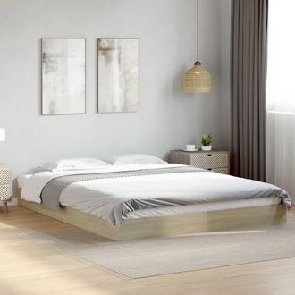 vidaXL Estructura De Cama Madera De Ingenier&iacute;a Roble Sonoma 160x200 Cm Vidaxl