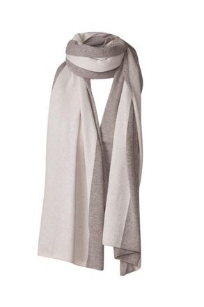 Kinross Cashmere Colorblock Wrap in Seal/dune at Nordstrom