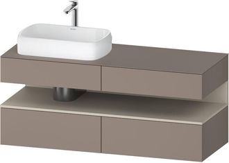 Duravit Qatego Consola Mueble Bajo Lavabo, 2 Extensiones, 2 - Duravit