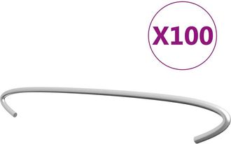 vidaXL Gabion Hooks 100 pcs Galvanized Steel 19.7, 145626