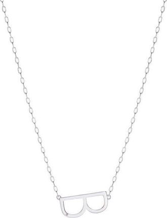 Alex and Ani Silver Elongated Initial Pendant Necklace in Silver - B at Nordstrom