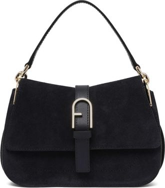 Furla Suede Shoulder Bag - Dames - Schoudertassen - Zwart - ONE Size - Leer - Tassen