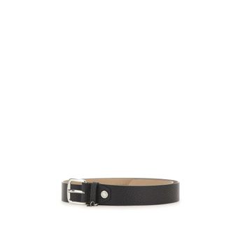 Gianni Chiarini Maxi-grain Leather Belt - female - Gianni Chiarini - Belts - Black - ONE SIZE - Accessories